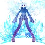  fuusuke_(f4989) gloves ice kula_diamond long_hair red_eyes solo the_king_of_fighters white_hair 