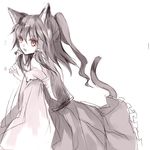  animal_ears cat_ears cat_tail hakurei_reimu hina_(pico) kemonomimi_mode solo spot_color tail touhou 