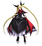  blazblue blonde_hair bow bowtie downscaled evilflesh heel-less_platform_footwear long_hair md5_mismatch platform_footwear rachel_alucard red_bow red_eyes resized ribbon shoes solo 