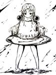  bad_id bad_pixiv_id cardboard_box_gundam eyes greyscale hat koohee monochrome moriya_suwako parody pyonta solo touhou 