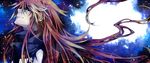 auko bad_id bad_pixiv_id blue_eyes long_hair luke_fon_fabre male_focus multicolored_hair night red_hair scarf sky smile solo spoilers star_(sky) starry_sky tales_of_(series) tales_of_the_abyss very_long_hair 