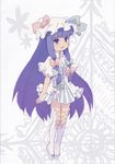  alternate_costume bad_id bad_pixiv_id hat lace-up long_hair oto patchouli_knowledge purple_eyes purple_hair solo thighhighs touhou 