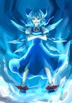  bad_id bad_pixiv_id blue_eyes blue_hair bow cirno ioridonmax13 short_hair solo touhou wings 