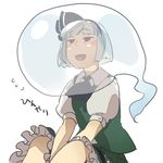  bad_id bad_pixiv_id konpaku_youmu konpaku_youmu_(ghost) open_mouth red_eyes short_hair short_sleeves silver_hair solo touhou yukataro 