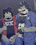  abs anthro balls clothing crocodile duo erection facial_hair father_and_son goatee incest male male/male penis reptile scalie uncut wanikami 