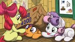  2015 apple_bloom_(mlp) bow box clothing cute equine eyes_closed female friendship_is_magic group hair horn horse latecustomer mammal my_little_pony pegasus pink_hair pony purple_hair red_hair scootaloo_(mlp) sweetie_belle_(mlp) two_tone_hair unicorn wings 