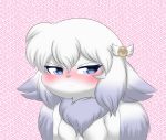  2019 anthro blush breasts digital_media_(artwork) female frown fur grumpy hair harp_seal mammal marine nude papilrux pinniped seal simple_background solo 