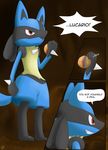  ambiguous_gender arti4000 dialogue lucario mega_stone nintendo pok&eacute;mon video_games 