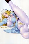  blue_eyes bodystocking breasts cameltoe high_resolution highres huge_breasts melpha official_art queen&#039;s_blade queen's_blade scan zundarepon 