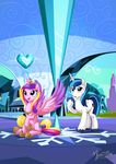  2015 duo equine female feral friendship_is_magic horn male mammal my_little_pony mysticalpha princess_cadance_(mlp) shining_armor_(mlp) smile unicorn winged_unicorn wings 