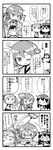  &gt;_&lt; 4koma :3 :o =_= ? akebono_(kantai_collection) alternate_costume animal animal_on_head apron bell blush broom bunny bunny_on_head closed_eyes comic dustpan embarrassed emphasis_lines floral_print flower flying_sweatdrops greyscale hair_bell hair_between_eyes hair_bobbles hair_flower hair_ornament hands_together herada_mitsuru highres holding holding_animal japanese_clothes jingle_bell jitome kantai_collection kimono monochrome multiple_girls neck_ribbon o_o on_head one_eye_closed open_mouth pleated_skirt ribbon sazanami_(kantai_collection) school_uniform serafuku shitty_admiral_(phrase) short_hair short_kimono short_sleeves side_ponytail skirt smirk sweatdrop swinging tasuki translated twintails ushio_(kantai_collection) wa_maid wavy_mouth 