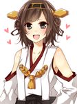  :d alternate_hair_length alternate_hairstyle bare_shoulders brown_hair downscaled hairband heart image_sample kantai_collection kongou_(kantai_collection) md5_mismatch open_mouth resized short_hair smile solo twitter_sample yamasuta 