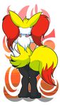  2014 abstract_background ambiguous_gender anthro back braixen butt canine fox fur inner_ear_fluff mammal mrpandragon nintendo pok&eacute;mon solo standing toes video_games 