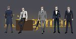  desk formal glasses harry_hart jane_mere kingsman:_the_secret_service male_focus multiple_boys multiple_persona suit 