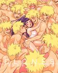  1boy 1girl clone clones husband_and_wife hyuuga_hinata naruto nosebleed orgy uzumaki_naruto 