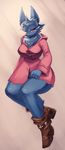  anthro bat big_breasts breasts clothing female looking_at_viewer mammal mrsk neck_ruff plain_background solo wide_hips 