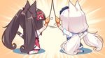  animal_ears brown_hair cat_ears cat_tail chocola_(sayori) chocolat_(sayori) nekopara tail vanilla_(sayori) white_hair 