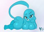  2015 anthro big_breasts breasts butt cat cleavage clothed clothing feline female huge_breasts mammal mdgusty milf mother nicole_watterson nude parent smile solo the_amazing_world_of_gumball 