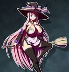  breasts broom copyright_request huge_breasts isel pink_hair witch 