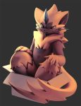  creatures_(company) furry game_freak grey_background lyc nintendo pokemon pokemon_(creature) simple_background sitting tail zeraora 