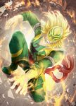  blonde_hair disk_wars:_avengers iduhara_jugo iron_fist_(marvel) long_hair male_focus marvel mask solo 