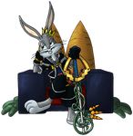  alpha_channel bugs_bunny carrot crossover crown dachimotsu fur grey_fur jacket keyblade kingdom_hearts lagomorph looney_tunes male mammal necklace plain_background rabbit sitting sora square_enix throne transparent_background warner_brothers 