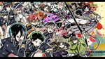  aizen_kunitoshi akita_toushirou androgynous anklet armor atsushi_toushirou blue_eyes blue_hair brown_hair cherry_blossoms chin_strap copyright_name crossdressing everyone eyepatch geta gloves gokotai green_hair hair_over_one_eye hakama hat heshikiri_hasebe hidakarumen hirano_toushirou hood ichigo_hitofuri ima-no-tsurugi ishikirimaru iwatooshi japanese_armor japanese_clothes jewelry jirou_tachi katana letterboxed long_hair maeda_toushirou male_focus midare_toushirou military military_uniform multiple_boys mutsu-no-kami_yoshiyuki naginata necktie ookurikara open_mouth orange_hair otoko_no_ko pink_hair polearm shokudaikiri_mitsutada short_hair shoulder_armor sode stole sword tantou tengu-geta thighhighs tokin_hat touken_ranbu uniform weapon yagen_toushirou zettai_ryouiki 