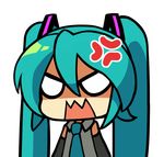  anger_vein angry aqua_hair chibi detached_sleeves eu03 hatsune_miku long_hair necktie shaded_face solo transparent_background twintails vocaloid 