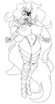  2015 anthro areola armor big_breasts breasts clothed clothing crossgender equine erect_nipples female friendship_is_magic horn huge_breasts king_sombra_(mlp) mammal my_little_pony nipples pussy reiduran skimpy smile unconvincing_armor unicorn 