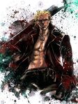  bad_id bad_pixiv_id blonde_hair blue_eyes dog_tags gun iduhara_jugo liquid_snake long_coat male_focus metal_gear_(series) metal_gear_solid solo weapon 