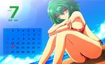  bad_id bad_pixiv_id bikini calendar_(medium) green_hair kazami_yuuka nekominase red_eyes short_hair swimsuit touhou 