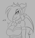  2015 anthro bat big_breasts breasts cleavage clothed clothing female mammal mastergodai solo wings 