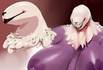  big_breasts breasts eyeless female fur huge_breasts smile solo sunibee unknown_species 