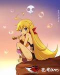  1girl barefoot blonde_hair fanart feet leopard long_hair solo yatterman 