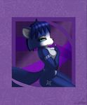  anthro bare_shoulders black_nose blackby blue_fur blue_hair canine female fox fur green_eyes hair krystal mammal markings nintendo nude short_hair solo star_fox video_games white_fur 