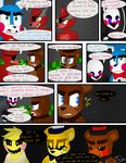  animatronic avian bear bird blue_eyes bow_tie canine chicken comic emmonsta eye_patch eyewear female five_nights_at_freddy&#039;s five_nights_at_freddy&#039;s_2 fox foxy_(fnaf) freddy_(fnaf) golden_freddy_(fnaf) green_eyes hat lagomorph machine male mammal marionette mechanical rabbit robot top_hat toy_bonnie_(fnaf) toy_chica_(fnaf) toy_freddy_(fnaf) 