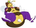  anthro anus arthropod bee big_breasts big_lips breasts female high_heels insect lying mario_bros nintendo on_back pdxyz pussy queen queen_bee royalty solo stinger super_mario_galaxy timoteihiv video_games 