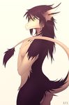  2015 anthro big_butt breasts butt caelera dragon female fur hair horn invalid_tag kanevex long_hair noah nude open_mouth smile solo valerian 