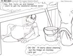  2011 absurd_res anthro belly box canine clothed clothing comic english_text faf fox group hand_on_belly hi_res hiding male mammal monochrome speech_bubble text 