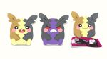  angry artist_name banner blush_stickers commentary_request highres holding holding_banner marnie_(pokemon) morpeko morpeko_(full) morpeko_(hangry) no_humans open_mouth pokemon pokemon_(creature) pokemon_focus red_eyes rizu_(rizunm) simple_background smile teeth white_background 