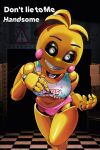  2025 4_fingers absurd_res anthro bib biped black_sclera breasts camel_toe clothing dimitri_(pixiv107983977) english_text female fingers five_nights_at_freddy's five_nights_at_freddy's_2 glowing glowing_eyes grin grinning_at_viewer heart_eyes heart_symbol hi_res looking_at_viewer machine medium_breasts navel panties pink_clothing pink_panties pink_underwear robot robot_anthro scottgames sharp_teeth smile smiling_at_viewer solo teeth text toy_chica_(fnaf) underwear 