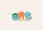  ._. artist_name blush_stickers bulbasaur charmander commentary_request highres looking_at_viewer no_humans pokemon pokemon_(creature) pokemon_focus rizu_(rizunm) simple_background squirtle standing white_background 