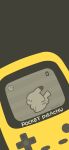  ._. absurdres analog_clock artist_name blush_stickers clock commentary_request from_side grey_background handheld_game_console highres no_humans pikachu pocket_pikachu pokemon pokemon_(creature) pokemon_focus retro_artstyle rizu_(rizunm) simple_background 