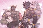 5_fingers abdominal_bulge abs anal anal_orgasm anal_penetration anthro anthro_on_anthro anthro_penetrated anthro_penetrating anthro_penetrating_anthro balls big_penis bodily_fluids butt canid canine canis colored cum cum_in_ass cum_in_mouth cum_inside cum_on_chest cum_on_face cumshot digital_drawing_(artwork) digital_media_(artwork) double_penetration ear_piercing ejaculation erection excessive_cum excessive_genital_fluids eyes_closed fingers foursome genital_fluids genitals group group_sex hands-free hi_res humanoid_genitalia humanoid_penis looking_pleasured male male/male male_penetrated male_penetrating male_penetrating_male mammal muscular nude open_mouth orgasm orgasm_face pecs penetration penile penile_penetration penis penis_in_ass piercing sadmishutka_(artist) sex shaded sitting sitting_on_another spread_legs spreading sweat tongue tongue_out vein veiny_penis wolf