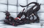absurd_res ball_lick balls bdsm black_body black_scales bodysuit bondage bondage_gear bound chastity_cage chastity_device clothing collar cuff_(restraint) dildo dragon drake239 duo ear_piercing facial_piercing feral genitals hi_res horn latex latex_bodysuit latex_clothing latex_skinsuit leash leash_pull licking lock male male/male mythological_creature mythological_scalie mythology nose_piercing nose_ring oral padded_room penis piercing red_body red_scales restraints ring_piercing scales scalie sex sex_toy skinsuit tail tail_bondage tail_tied tapering_penis thorphax tight_clothing tongue wingbinders wings wrist_cuffs