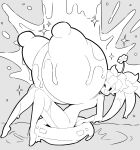 angstrom areola big_areola big_breasts big_nipples blaster_master blush blush_stickers breasts elemental_creature elemental_humanoid eyelashes female flora_fauna flower for_a_head greyscale hi_res huge_areola huge_breasts huge_nipples humanoid hyper hyper_areola hyper_breasts hyper_nipples kanna_(blaster_master) leaf leaf_hair monochrome nipples object_head plant plant_hair plant_humanoid pool_float pseudo_hair simple_face solo water waterfall wet