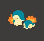  artist_name black_background blush_stickers closed_eyes commentary_request cyndaquil highres lying no_humans on_stomach pokemon pokemon_(creature) pokemon_focus rizu_(rizunm) simple_background sitting 