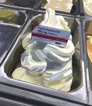  drugs english_text food food_focus from_above highres ice_cream no_humans original painterly paracetamol ramon_nunez sign 
