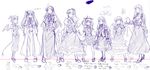  alternate_hairstyle asymmetrical_hair bad_id bad_pixiv_id bat_wings demon_tail flandre_scarlet hakurei_reimu head_wings height_chart hong_meiling if_they_mated izayoi_sakuya koakuma lineup monochrome multiple_girls no_hat no_headwear older original pantyhose patchouli_knowledge remilia_scarlet sketch tail touhou wings yuzu_momo 