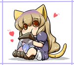  animal_ears bad_id bad_pixiv_id bishamonten's_pagoda cat_ears cat_tail chibi futaba_suetsuki heart hijiri_byakuren kemonomimi_mode pacifier saliva solo sucking tail touhou 